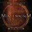 A dark, mysterious image with a circular symbol in the center, resembling two interlocking snakes. The title "Millennium" is displayed prominently, along with the phrase "Original Soundtrack from the Fox Television Series." The words "Who Cares," "This is Who We Are," and "The Time is Now" are also included. The composer, Mark Snow, is credited at the bottom. The image evokes a sense of intrigue and suspense, reflecting the show's themes of conspiracy and the paranormal.